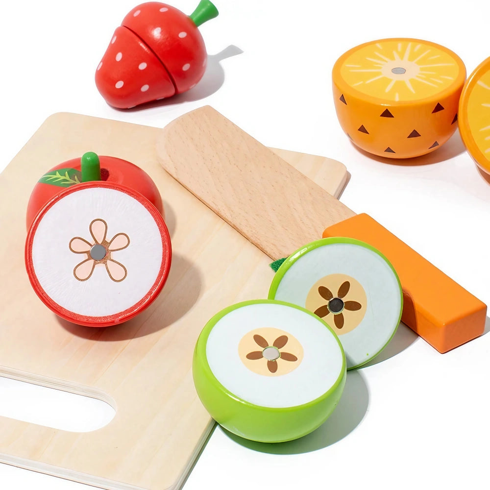 26-Pieces Wooden Sliceable Play Food Set