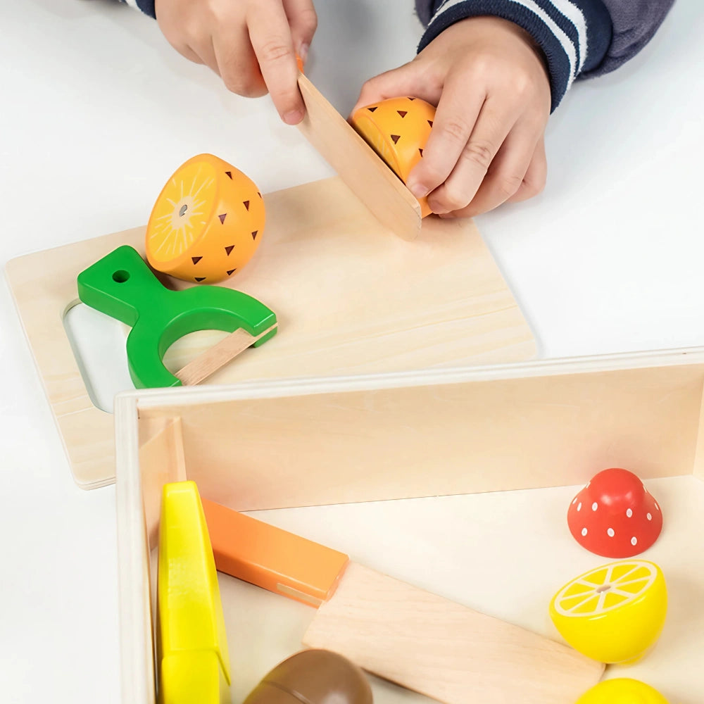 26-Pieces Wooden Sliceable Play Food Set