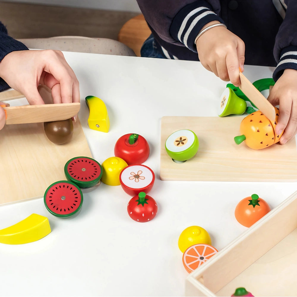 26-Pieces Wooden Sliceable Play Food Set