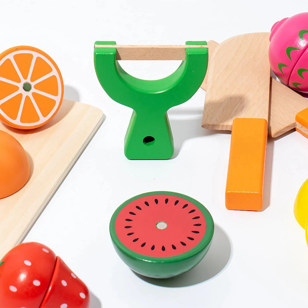 26-Pieces Wooden Sliceable Play Food Set