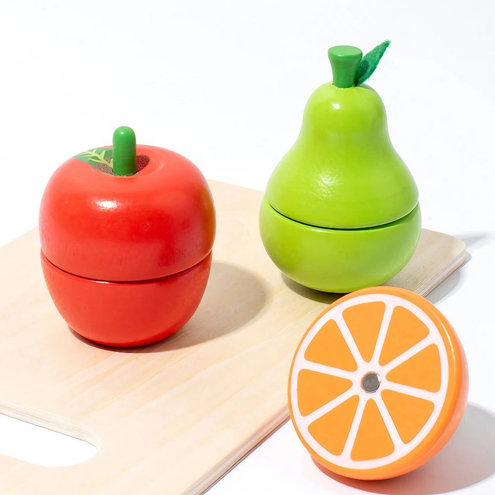 26-Pieces Wooden Sliceable Play Food Set