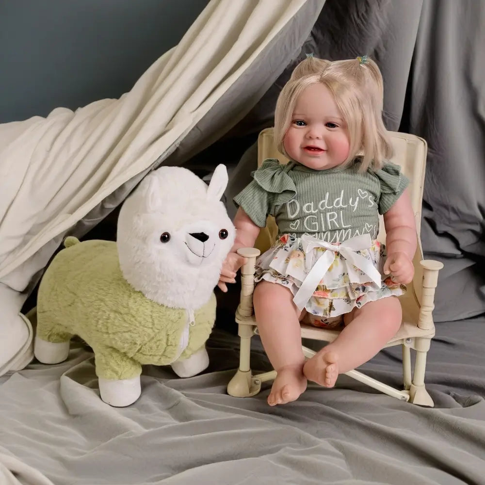 24-Inch Kodi Girl Reborn Toddler Doll – Hand-Rooted Hair & Realism