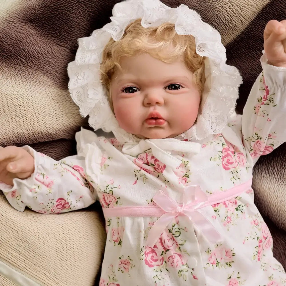 24-Inch Pickle Awake Reborn Doll – Hand-Rooted Curly Blonde Hair