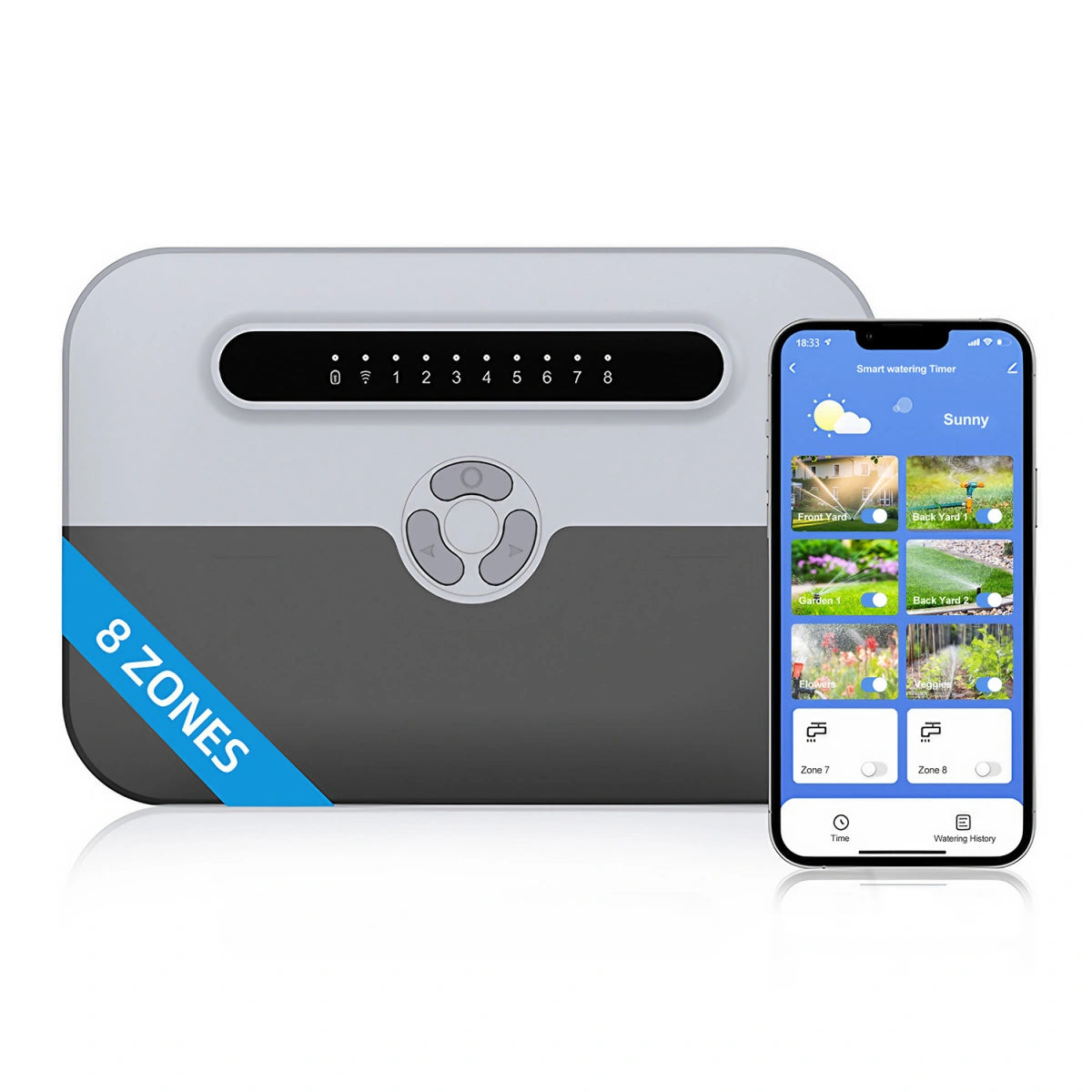 8-Zone Smart Sprinkler Controller