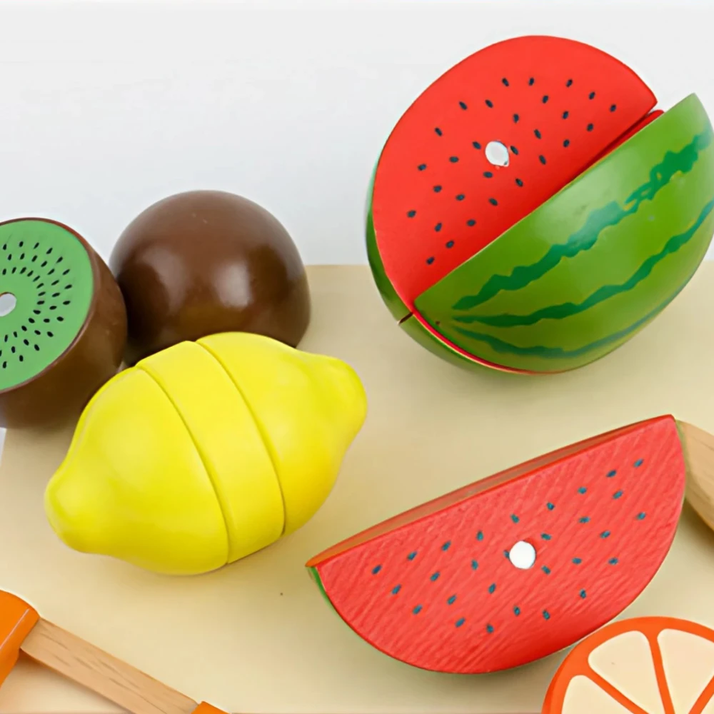 34-Pieces Wooden Play Food Set
