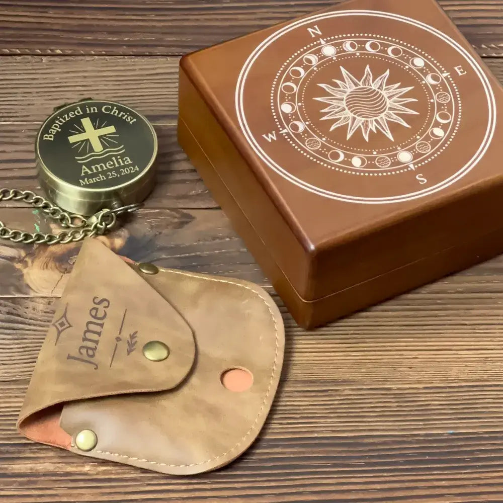 Confirmation Compass Gift from Grandparents – Engraved Christian Keepsake for Grandson