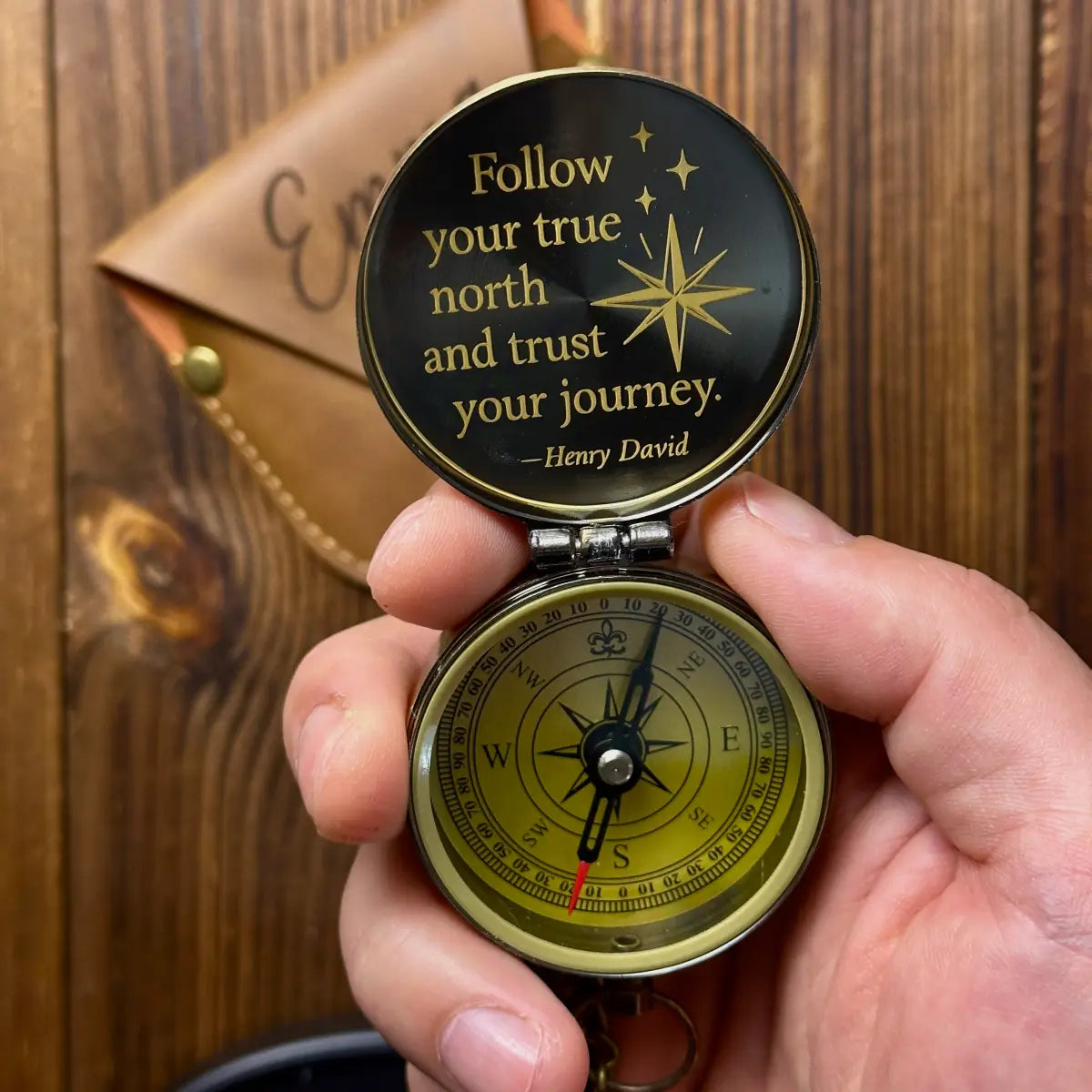 Christian Engraved Brass Compass with Dove Design – "Rise Above, Seek Truth", Baptism or Confirmation Gift for Godson, Personalized Faith Keepsake