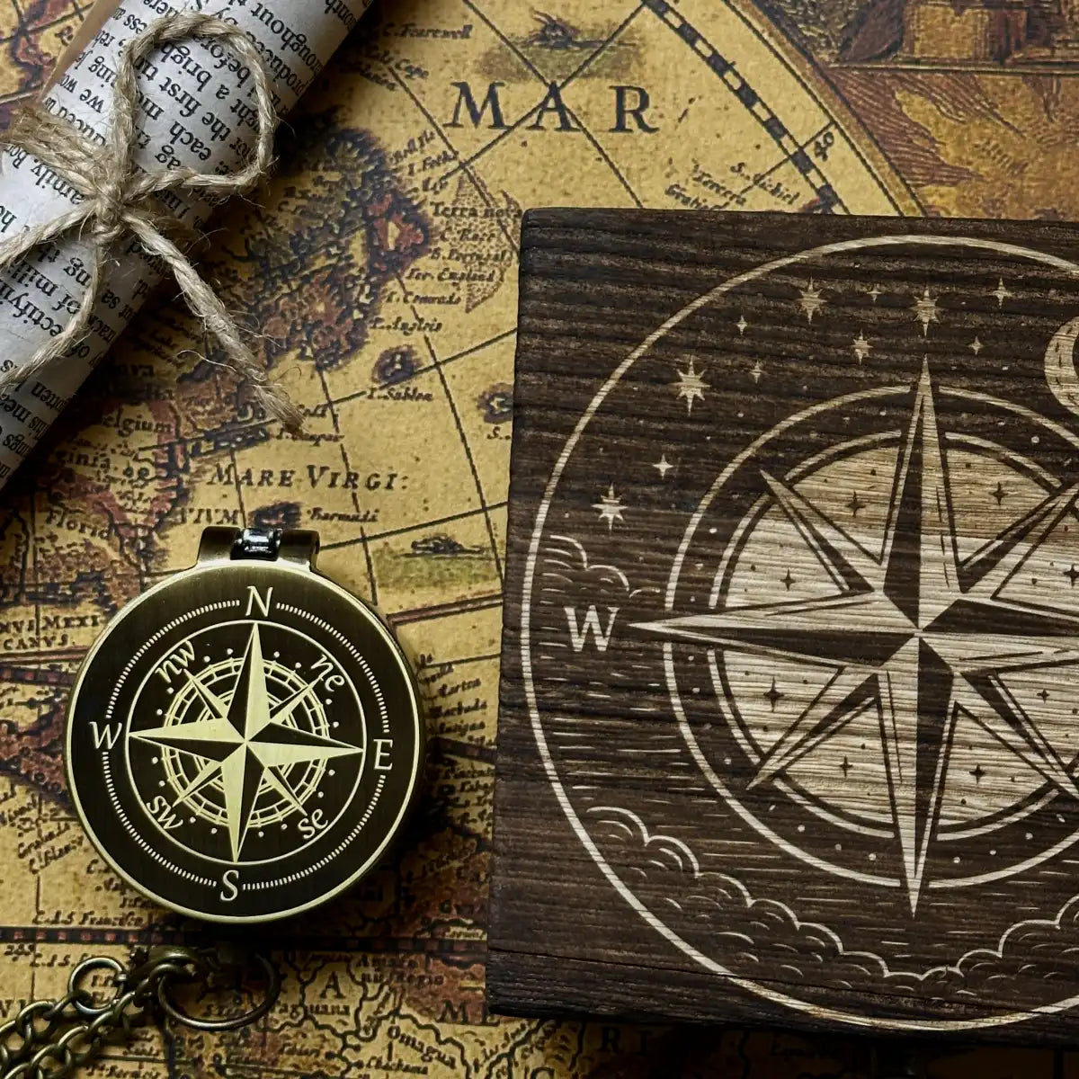 Classic Engraved Nautical Brass Compass with Compass Rose – Personalized Retirement or Groomsmen Gift for Him, Dad, Custom Quote Working Keepsake