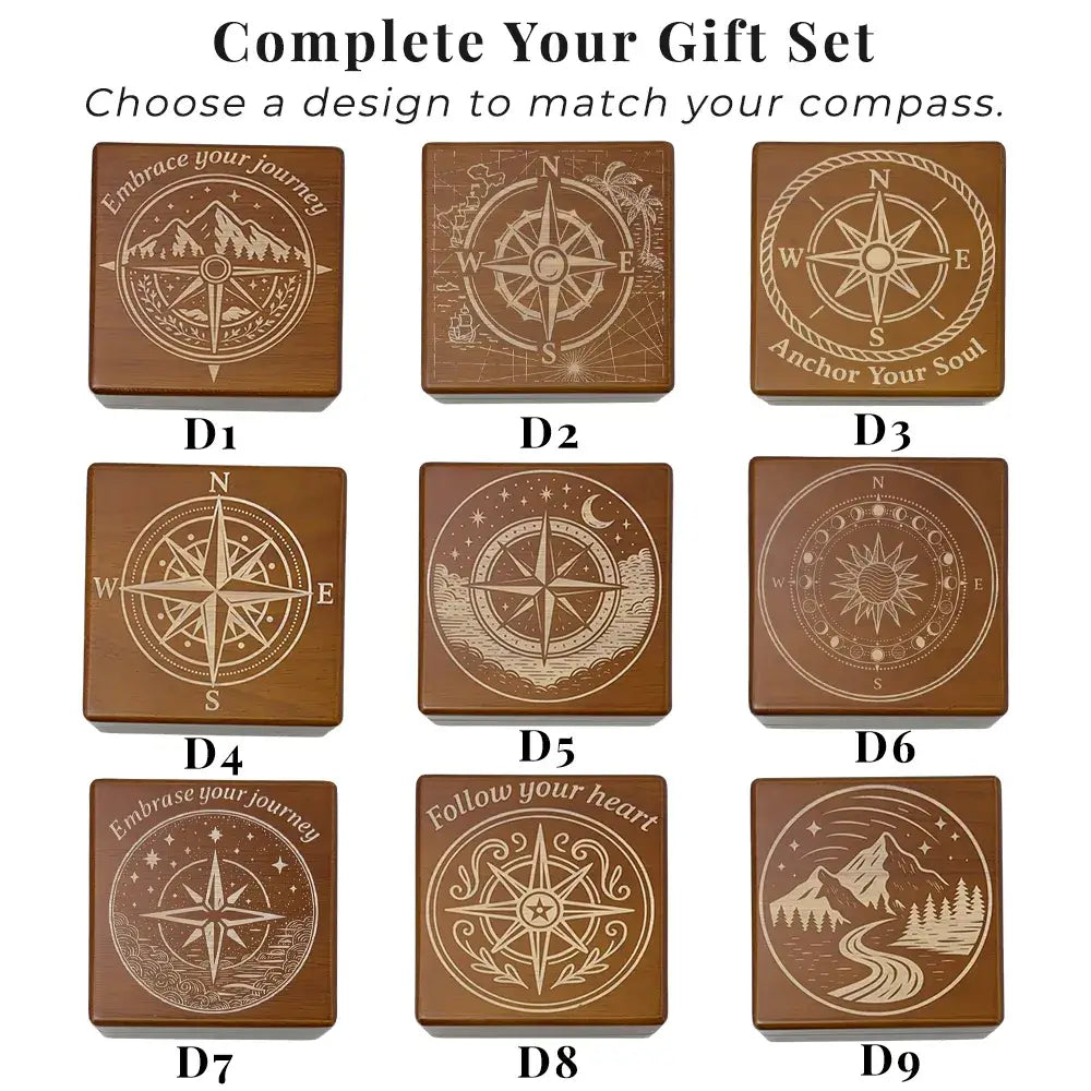 Graduation Gift Engraved Compass with Inspirational Quote – "Dream Big, Explore Unknown", Personalized Traveler Gift for Son, Him, Nautical Keepsake