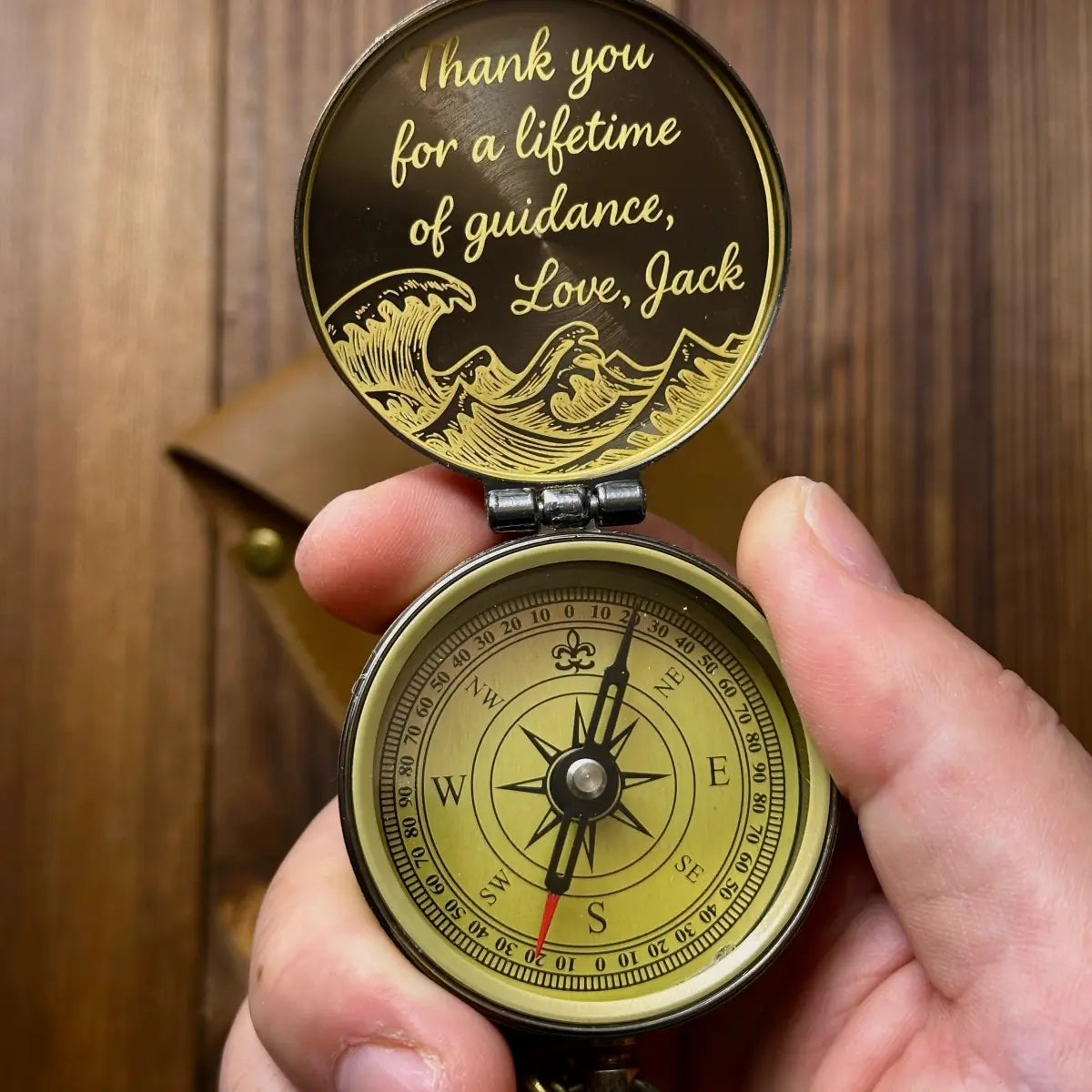 Graduation Gift for Son Engraved Compass | "We Are So Proud of You" | Gift from Mom & Dad for Daughter | Personalized | Custom Handwriting | Brass Working Compass