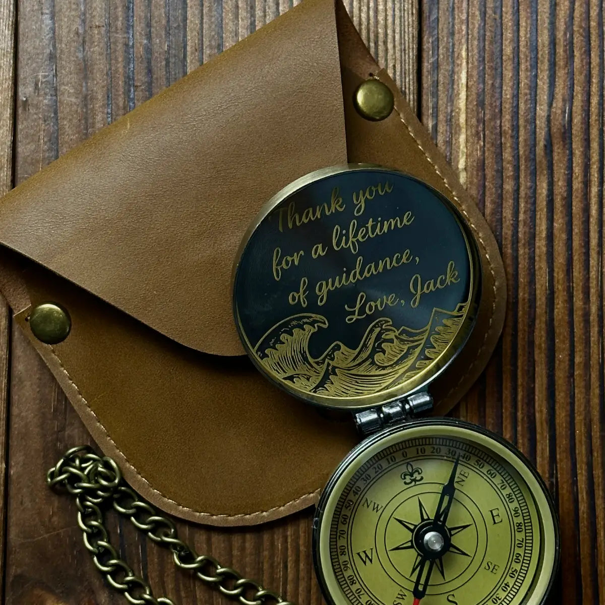 Graduation Gift for Son Engraved Compass | "We Are So Proud of You" | Gift from Mom & Dad for Daughter | Personalized | Custom Handwriting | Brass Working Compass