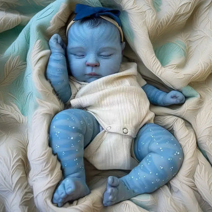 19-Inch Peaches Avatar Baby Doll – Hand-Painted Full Silicone Fantasy Doll