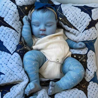 19-Inch Peaches Avatar Baby Doll – Hand-Painted Full Silicone Fantasy Doll