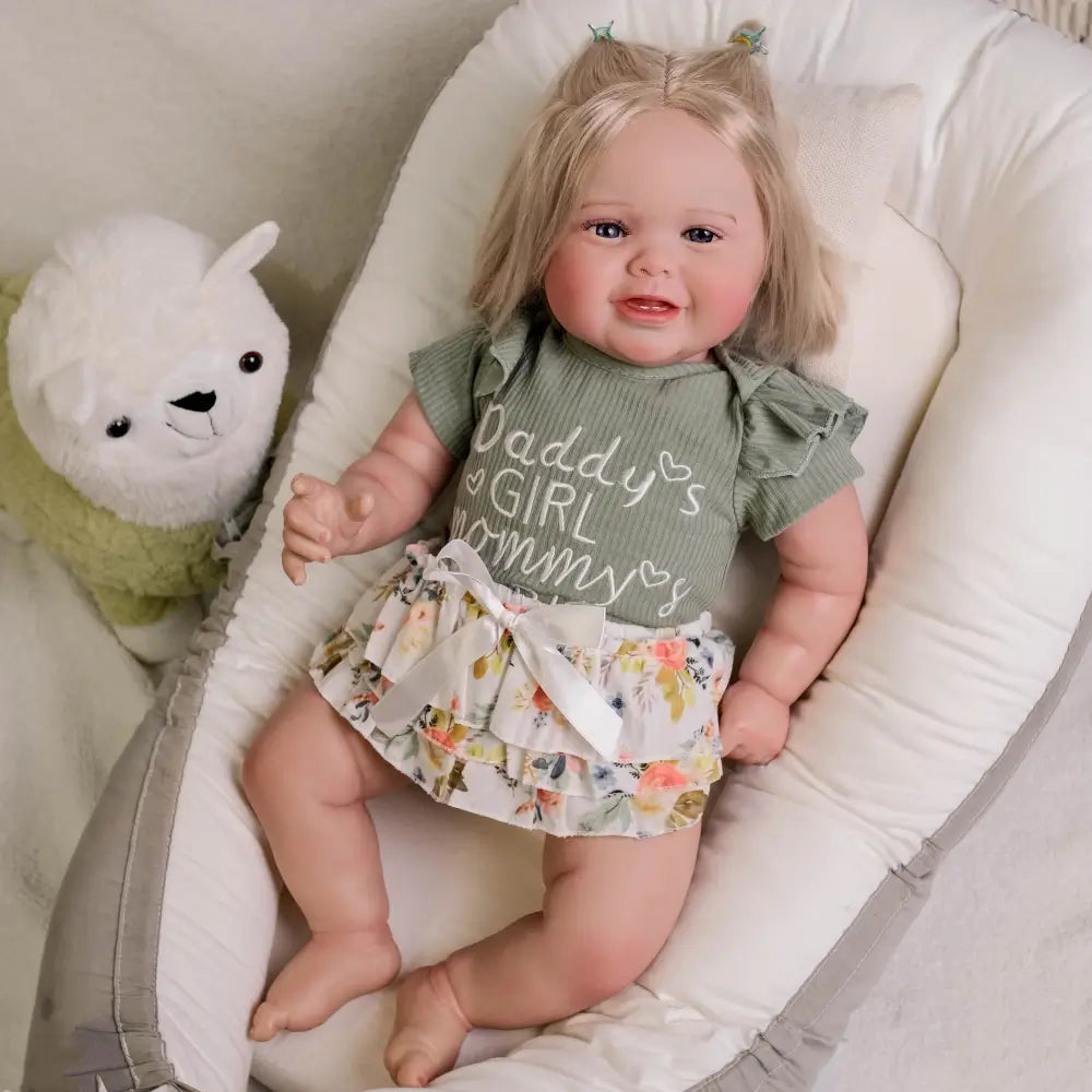 24-Inch Kodi Girl Reborn Toddler Doll – Hand-Rooted Hair & Realism