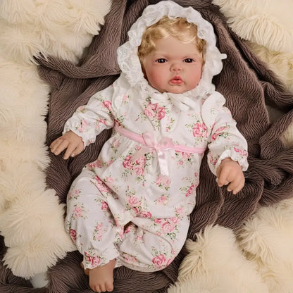 24-Inch Pickle Awake Reborn Doll – Hand-Rooted Curly Blonde Hair