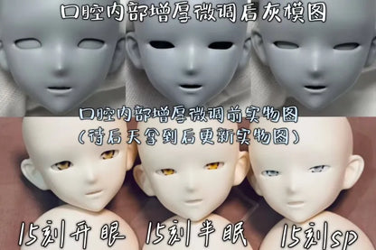 Black_White 15TH.VER 1/4 BJD Doll Head