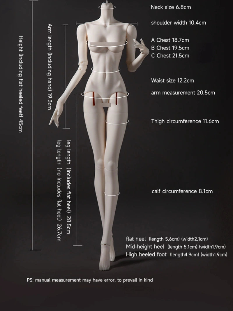 Dollzone 1/4 BJD Doll Girl Body (B45-022)