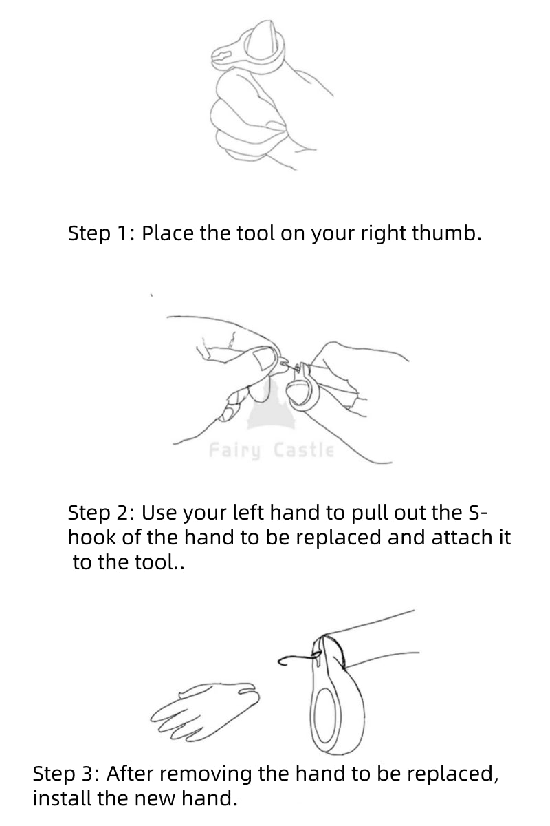 FairyCastle 1/4 BJD Doll Hand Replacement Tool