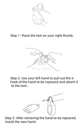 FairyCastle 1/4 BJD Doll Hand Replacement Tool