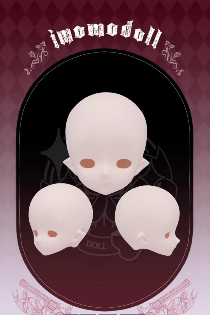 【アイ付き】imomodoll mie ヘッド＋アイ1/4 mddサイズ 1/4ドールヘッド imomodoll MIKO カスタムヘッド セミホワイト肌