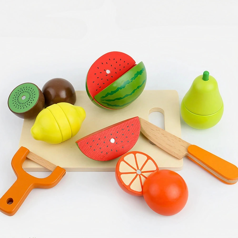 34-Pieces Wooden Play Food Set