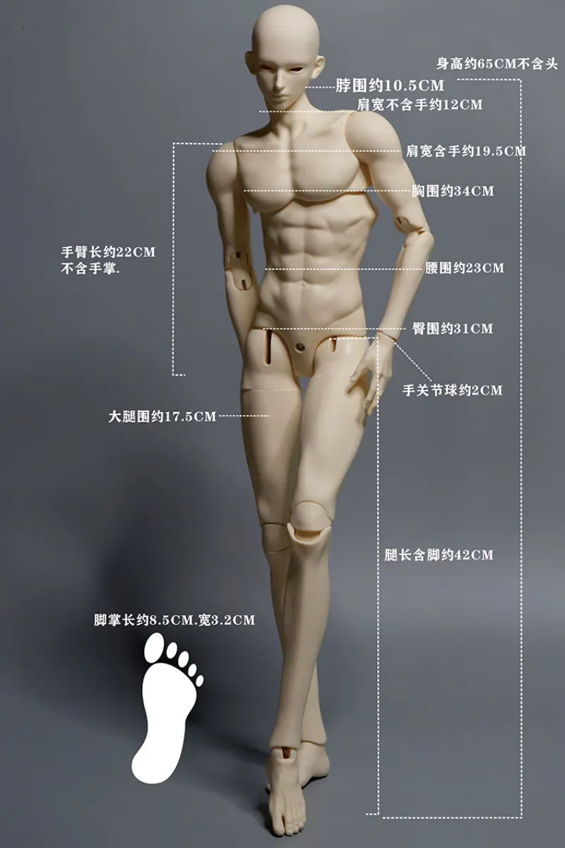 Ao Ling Shi BAK SAN Gen2 1/3 BJD Doll | Nude Doll (70/75cm)