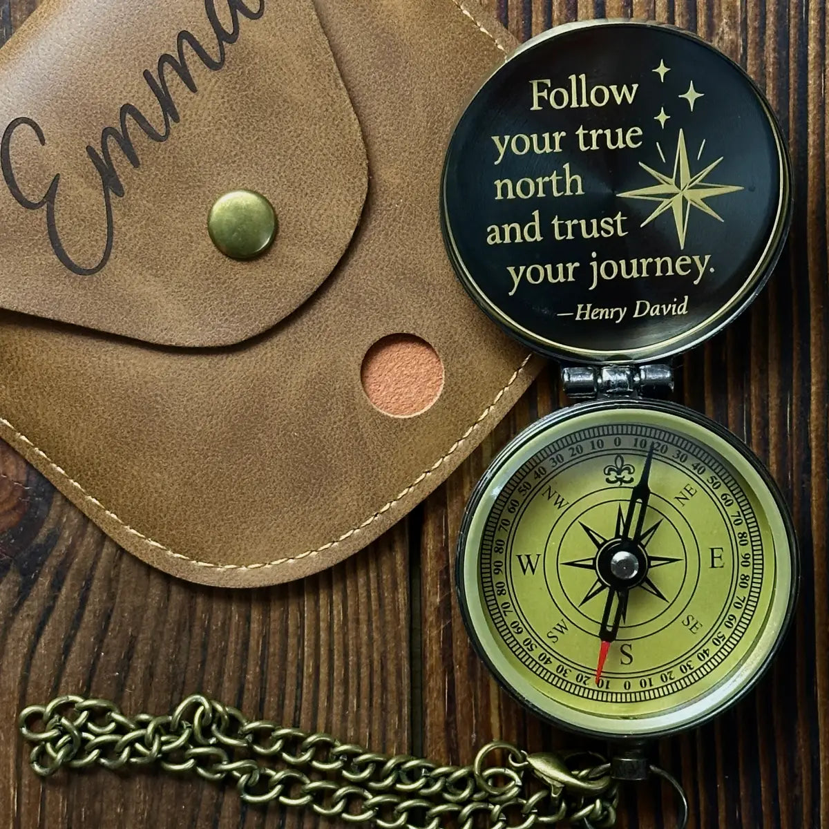 Christian Engraved Brass Compass with Dove Design – "Rise Above, Seek Truth", Baptism or Confirmation Gift for Godson, Personalized Faith Keepsake