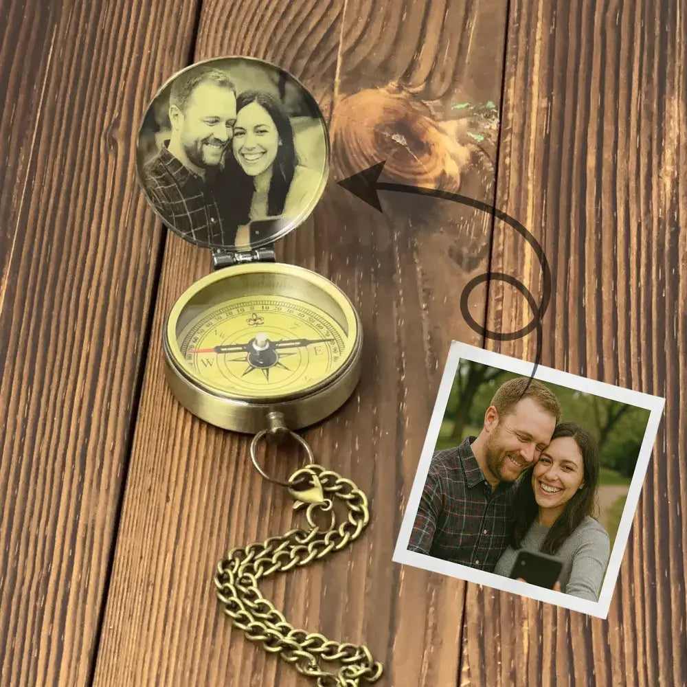 Gift for Mentor Personalized Compass Engraved "Your Wisdom Lights My Path" – Father's Day Gift for Dad, Teacher Appreciation Keepsake